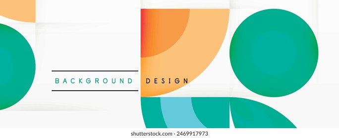 Circles and petals. Geometric beautiful abstract minimal template for Wallpaper, Banner, Background, Card, Book Illustration, landing page