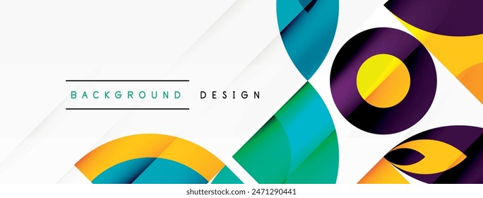 Circles and petals. Geometric beautiful abstract minimal template for Wallpaper, Banner, Background, Card, Book Illustration, landing page