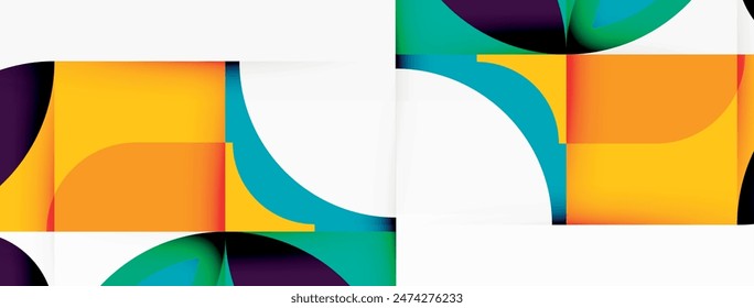 Circles and petals. Geometric beautiful abstract minimal template for Wallpaper, Banner, Background, Card, Book Illustration, landing page