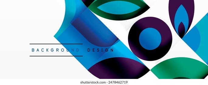 Circles and petals. Geometric beautiful abstract minimal template for Wallpaper, Banner, Background, Card, Book Illustration, landing page