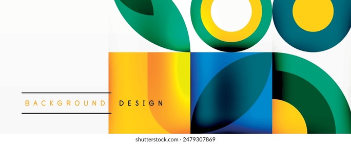 Circles and petals. Geometric beautiful abstract minimal template for Wallpaper, Banner, Background, Card, Book Illustration, landing page