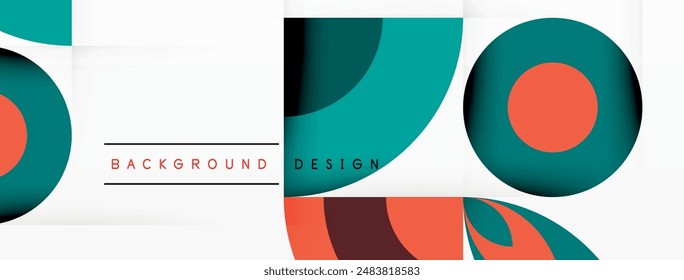 Circles and petals. Geometric beautiful abstract minimal template for Wallpaper, Banner, Background, Card, Book Illustration, landing page