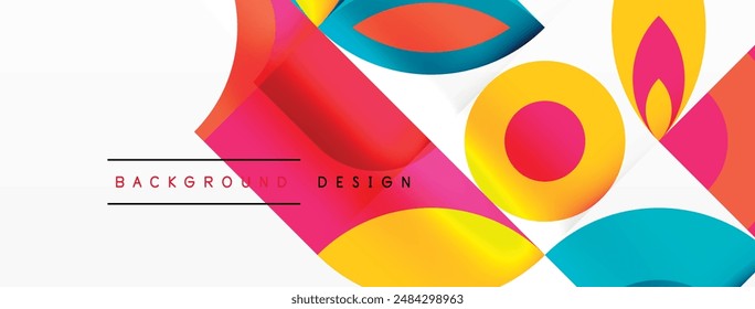 Circles and petals. Geometric beautiful abstract minimal template for Wallpaper, Banner, Background, Card, Book Illustration, landing page