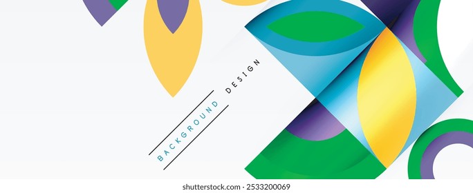 Circles and petals. Geometric beautiful abstract minimal template for Wallpaper, Banner, Background, Card, Book Illustration, landing page
