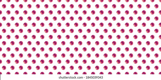 Circles pink and purple gradient shape pattern on white background. 3D circle repeating seamless. Vector illustration