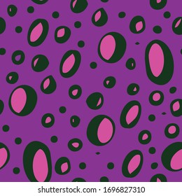 Circles in a pink seamless pattern inspired by leopard print 