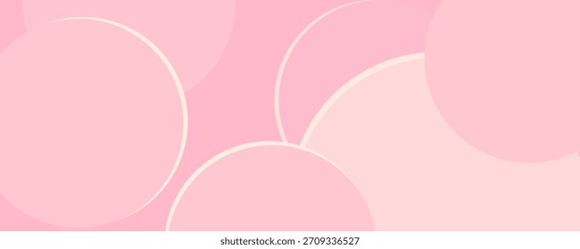 Círculos de fondo de textura de tono rosa. Uso moderno simple del diseño para el concepto del día de San Valentín y del día de madre.