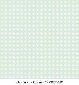 Circles, polka dots seamless pattern on dark green background