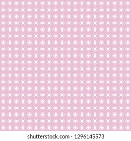 Circles, polka dots seamless pattern on pink background