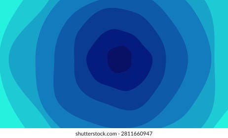 Circles pulse with calm blue gradients. Center darkens, drawing focus inward. Soothing pattern evokes depth and focus. Ideal for meditation, tech, or design backgrounds