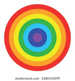 circles in rainbow colours, color vector simple illustration isolated on white background