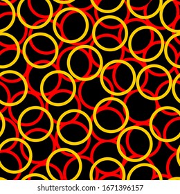Circles, rings pattern. Circular figures seamless ornament. Geometric motif. Rounds background. Circle, ring shapes ornate. Digital paper, web design, textile print, abstract wallpaper, vector art