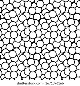 Circles, rings pattern. Circular figures seamless ornament. Geometric motif. Rounds background. Circle, ring shapes ornate. Digital paper, textile print, web design, abstract wallpaper. Vector art.