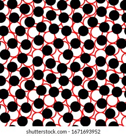 Circles, rings pattern. Circular figures seamless ornament. Geometric motif. Rounds background. Circle, ring shapes ornate. Digital paper, textile print, web design, abstract wallpaper. Vector work