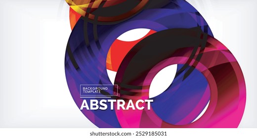 Circles, round elements, ring shapes premium background. Vector Illustration For Wallpaper, Banner, Background, Card, Book Illustration, landing page