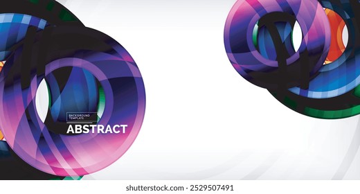 Circles, round elements, ring shapes premium background. Vector Illustration For Wallpaper, Banner, Background, Card, Book Illustration, landing page