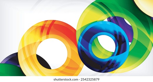 Circles, round elements, ring shapes premium background. Vector Illustration For Wallpaper, Banner, Background, Card, Book Illustration, landing page