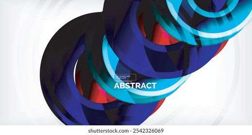 Circles, round elements, ring shapes premium background. Vector Illustration For Wallpaper, Banner, Background, Card, Book Illustration, landing page