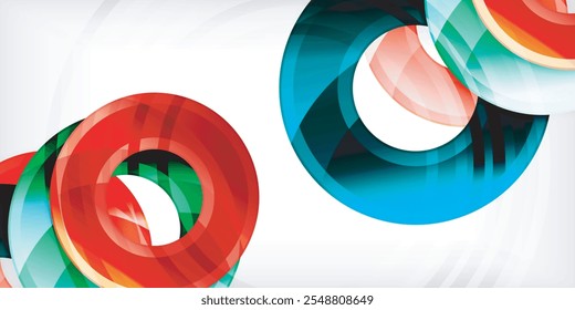 Circles, round elements, ring shapes premium background. Vector Illustration For Wallpaper, Banner, Background, Card, Book Illustration, landing page