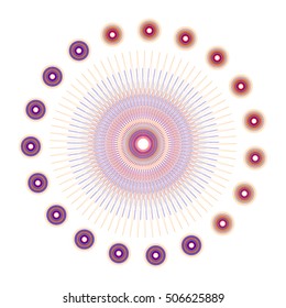 
circles round  random concentric Colorful     on white background. with 10 EPS Vector illustration.