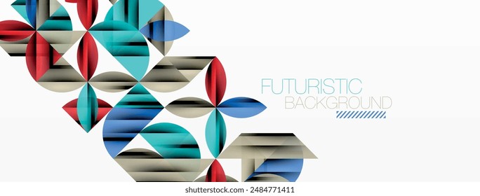 Circles and round shapes geometric minimal background