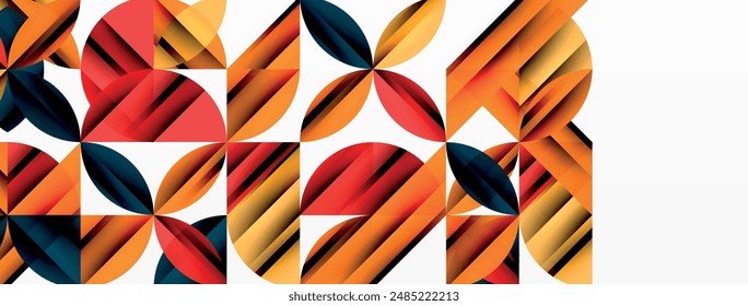 Circles and round shapes geometric minimal background