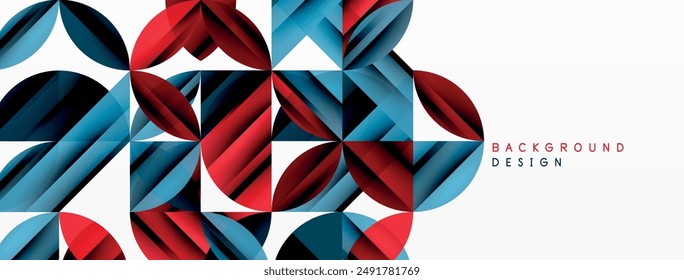 Circles and round shapes geometric minimal background