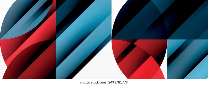 Circles and round shapes geometric minimal background