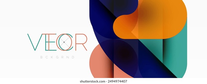 Circles and round shapes geometric minimal background. Transparent geometric shapes composition for wallpaper, banner, background or landing