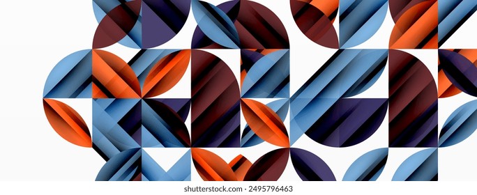 Circles and round shapes geometric minimal background