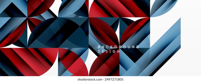 Circles and round shapes geometric minimal background