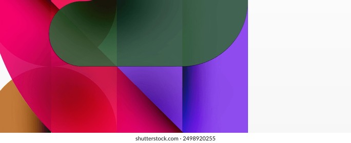 Circles and round shapes geometric minimal background. Transparent geometric shapes composition for wallpaper, banner, background or landing