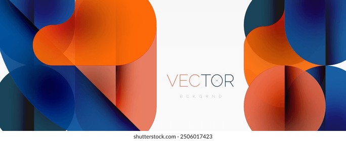 Circles and round shapes geometric minimal background. Transparent geometric shapes composition for wallpaper, banner, background or landing