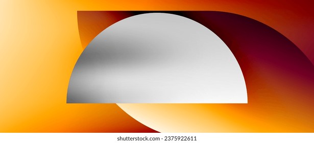 Circles and round shapes with gradients. Minimal abstract background, round geometric shapes, clean and structured design