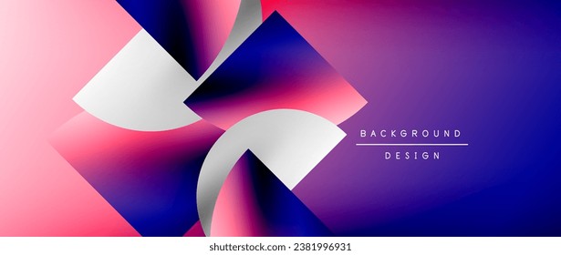 Circles and round shapes with gradients. Minimal abstract background, round geometric shapes, clean and structured design
