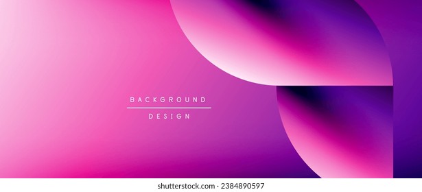Circles and round shapes with gradients. Minimal abstract background, round geometric shapes, clean and structured design