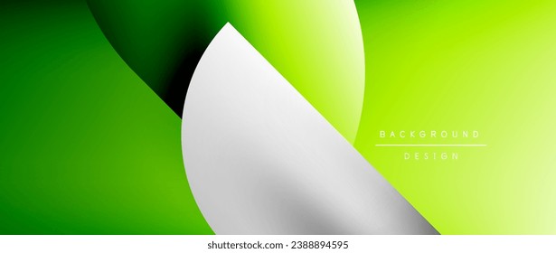 Circles and round shapes with gradients. Minimal abstract background, round geometric shapes, clean and structured design