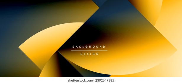 Circles and round shapes with gradients. Minimal abstract background, round geometric shapes, clean and structured design