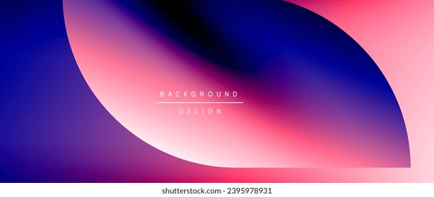 Circles and round shapes with gradients. Minimal abstract background, round geometric shapes, clean and structured design