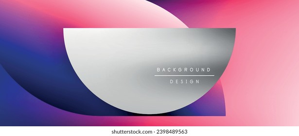 Circles and round shapes with gradients. Minimal abstract background, round geometric shapes, clean and structured design