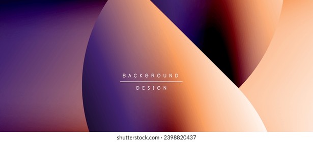 Circles and round shapes with gradients. Minimal abstract background, round geometric shapes, clean and structured design