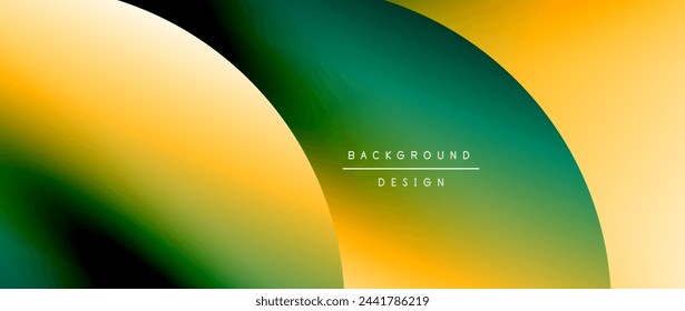 Circles and round shapes with gradients. Minimal abstract background, round geometric shapes, clean and structured design