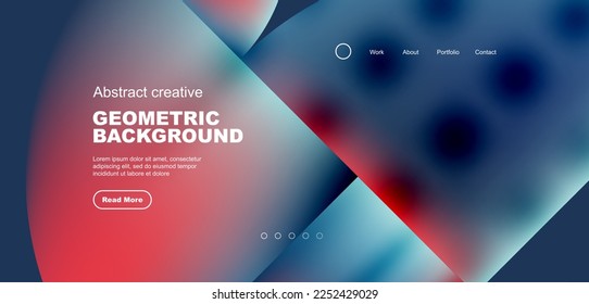 Circles, round shapes and lines with fluid gradients abstract background. Vector illustration for wallpaper, banner, background, leaflet, catalog, cover, flyer