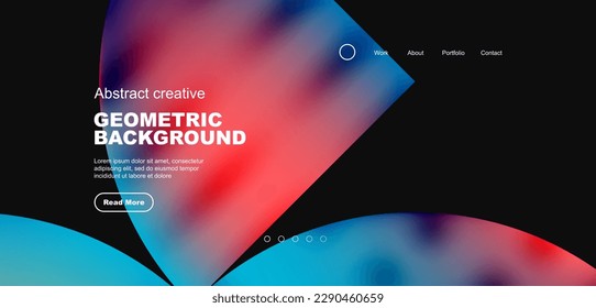 Circles, round shapes and lines with fluid gradients abstract background. Vector illustration for wallpaper, banner, background, leaflet, catalog, cover, flyer