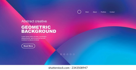 Circles, round shapes and lines with fluid gradients abstract background. Vector illustration for wallpaper, banner, background, leaflet, catalog, cover, flyer