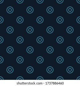 circles Seamless abstract pattern background. Stock vector illustration isolated on blue background.