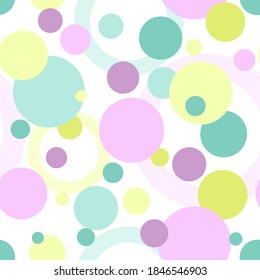 Circles, seamless pattern. Design for cover, fabric, wrapping paper, background, wallpaper