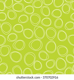 Circles seamless pattern in fashion trend colors. Vector background.