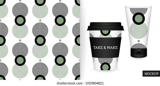 Patrón sin fisuras de los círculos. Fondo geométrico abstracto con círculos. Textura repetitiva. Ilustración vectorial de formas geométricas lineales. Ornamento moderno. Diseño textil, papel, papel pintado, tela. Camionetas.