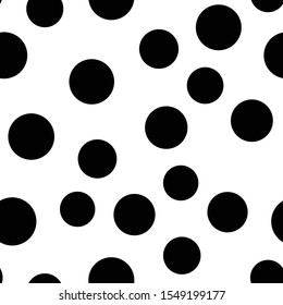 Circles seamless pattern. Random dots background texture. Vintage design.